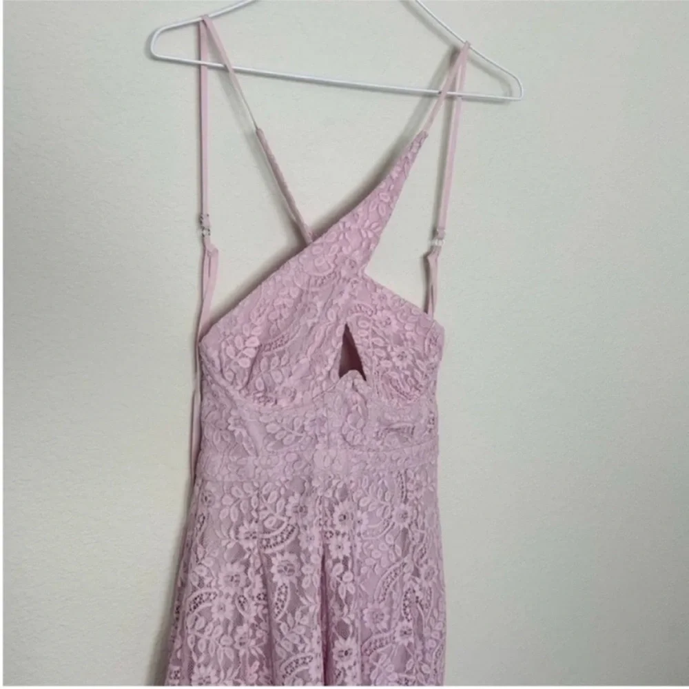 For Love & Lemons Carmela Lace Mini Dress Pink - Picture 5 of 10